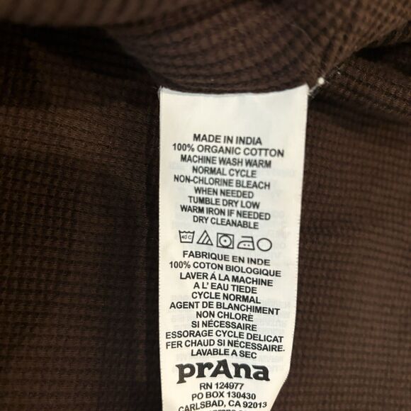 Prana Shirt Mens XL Brown Thermal Lined Shacket Hiking Trail Barn Gorpcore - Picture 5 of 9